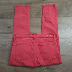 Pilcro and the Letterpress Jeans Womens 26 Pink High Rise Slim Normcore Preppy